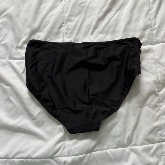 Catalina Womens Size Medium Full Coverage Bikini Bottom Black Bathing Suit - Picture 5 of 5
